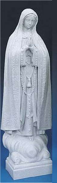 Our Lady Of Fatima Garden Sculpture Faux Granite